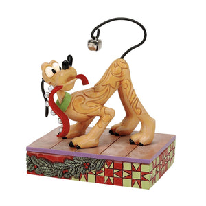 Disney Jim Shore Pluto with Christmas Bell On His Tail 5" Figurine Jolly Jingle Tail