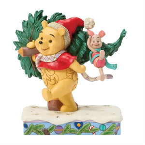 Disney Jim Shore Pooh & Piglet's Perfect Christmas Tree 6.25" Figurine A Tree for Two