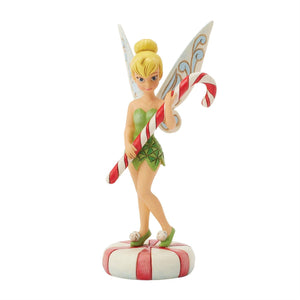 Disney Jim Shore Tinker Bell with Candy Cane 5.5" Figurine Peppermint Pixie
