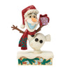 Disney Jim Shore Christmas Olaf Personality Pose 4.75" Figurine Festive Frost