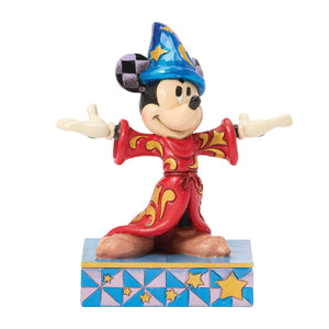Disney Jim Shore Sorcerer Mickey Personality Pose Mini Figurine 4.125" Magical Moment