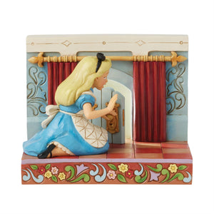 Disney Jim Shore Alice in Wonderland Opening Door Light Up Figurine 5.12" Curiouser and Curiouser