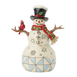 Jim Shore Snowman with Cardinal and Twig Arms Decembrrrr Chill 7"
