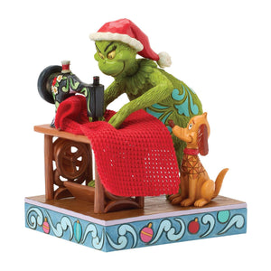 Jim Shore Grinch Sewing Santa Suit 6.4" Figurine