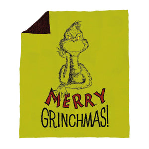 Snow Throw Green Blanket Merry Grinchmas