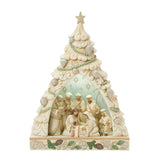Jim Shore Woodland Tree of Holy Light Nativity Diorama LED Lighted 11"