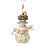 Jim Shore 2025 Dated Woodland Snowman Ornament, 4.5"