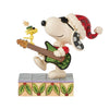 Jim Shore Peanuts Snoopy & Woodstock Christmas Rock and Roll 5" Figurine