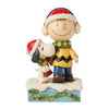 Jim Shore Peanuts Charlie Brown & Snoopy Wearing Matching Scarf 6" Figurine