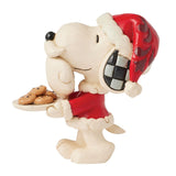 Jim Shore Peanuts Snoopy Santa with Cookies Mini Figurine 3.3"