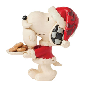 Jim Shore Peanuts Snoopy Santa with Cookies Mini Figurine 3.3"