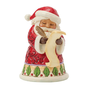 Jim Shore Santa Checking His List Mini Figurine 3.86"