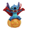 Disney Showcase Halloween Vampire Stich on Jack-O-Lantern Figurine 5.5"