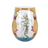 Disney Lolita Stemless Wine Glass Aladdin Princess Jasmine Let Your Dreams Soar 5"