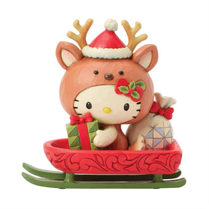 Sanrio Jim Shore Figurine Hello Kitty in Reindeer Costume 5"