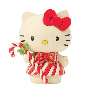 Sanrio Jim Shore Figurine Hello Kitty in Candy Cane Dress 3.46"
