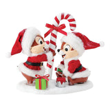 Disney Possible Dream Two Sweet Chip and Dale Painting Candy Cane Figurine 7.25"