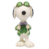 Peanuts by Jim Shore Snoopy Shamrock Glasses Mini