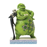 Disney Jim Shore Jack Skellington and Oogie Boogie Back-to-Back Figurine 8.75"