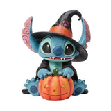 Disney Jim Shore Stitch Witch with Jack-O-Lantern Figurine 5"