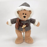 BOYDS BEARS Hudson McButtons Dressed Tan Bear Stuffed Plush 8"