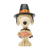 Jim Shore Peanuts Snoopy Pilgrim with Pumpkin Pie Figurine 3.75"