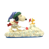 Jim Shore Peanuts Snoopy Shoveling Snow Clearing the Way for Christmas Figurine 4.75"