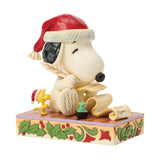 Jim Shore Peanuts Snoopy and Woodstock Dear Santa Christmas List Figurine 5"