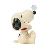 Jim Shore Peanuts Snoopy with Snowflake on Nose Figurine 3"
