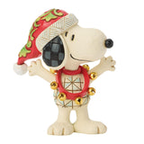 Jim Shore Peanuts Snoopy with Bells Mini Figurine 3.25"