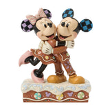 Disney Jim Shore Mickey and Minnie Gingerbread Hug Sugarcoated Sweetheart Figurine 6.25"