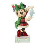 Disney Jim Shore Minnie Mouse with Snowflake Figurine Snow Unique 5.5"