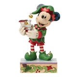 Disney Jim Shore Mickey Mouse Elf Special Edition Elf on Track Figurine 7.75"