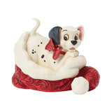 Disney Jim Shore 101 Dalmatian in Santa Hat Figurine 3.15"