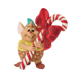 Disney Jim Shore Cinderella Gus with Candy Cane Mini Figurine 3.35"