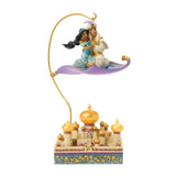Disney Jim Shore Aladdin & Jasmine Flying Carpet Magic in the Moonlight Figurine 8.6"