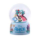 Disney Showcase Alice in Wonderland with Queen of Hearts and Painted Rose Tree 100mm Waterglobe 5.25"