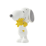 Peanuts Snoopy Hugging Woodstock Flocked Figurine 4"