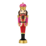 Battery Operated Flashing Lights Musical Pink and Red Nutcracker 14"