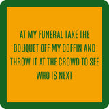 Funeral Bouquet Coaster