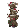12.8" Triple Stacked Holiday Highland Cow Figurine