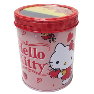 Sanrio Hello Kitty Red Apple Snack Tin Box Container with Twist Lid