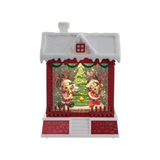 7.5" Disney© Battery Operated Light-Up Mickey Santa Lantern