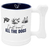 I Just Want All the Dogs 20 Oz. Mug with Bone Shaped Handle