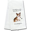 Kitchen Towel Every Bite You Take I'll Be Watching You Uncropped Schnauzer
