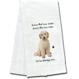 Kitchen Towel Every Bite You Take I'll Be Watching You Black Dachshund