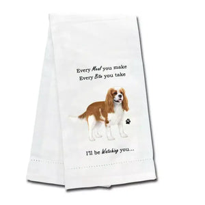 Kitchen Towel Every Bite You Take I'll Be Watching You Yellow Labrador