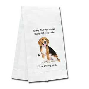 Kitchen Towel Every Bite You Take I'll Be Watching You Beagle