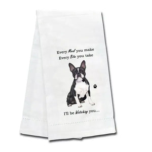Kitchen Towel Every Bite You Take I'll Be Watching You Bulldog