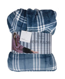 Sapphire Plaid Oversized Blanket Pullover